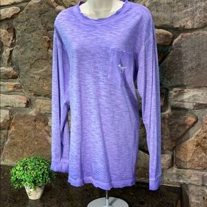 NWOT. PINK Victoria Secret Distressed LS Tshirt